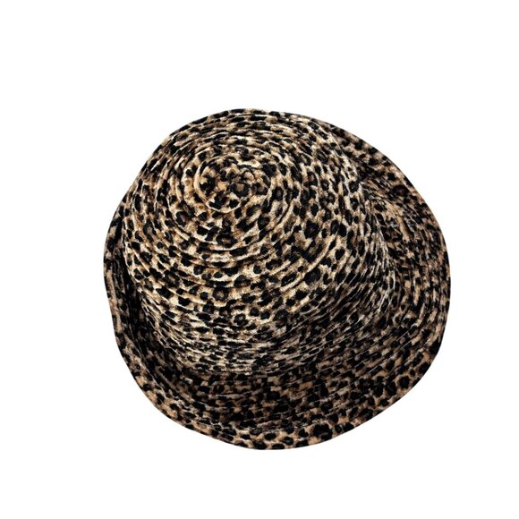 Leopard Print Bucket Hat By David & Young NY Womens Foldable & Lightweight - Picture 7 of 7